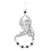 1928 Jewelry Winged Cherub Angel & Montana Blue Crystal Christmas Tree Ornament view 1