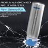 Level Up Way 25 Ounce Premium Stainless Steel Water Bottle with Filter  BPA Free - Travel Essentials - Alkaline Water Filter pH 9+ (Blue) view 3