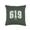 619 SDCA San Diego CA Arched Athletic Design Throw Pillow view 1