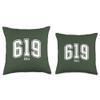 619 SDCA San Diego CA Arched Athletic Design Throw Pillow view 3