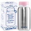 Level Up Way 25 Ounce Premium Stainless Steel Water Bottle with Filter  BPA Free - Travel Essentials - Alkaline Water Filter pH 9+ (Pink) view 1