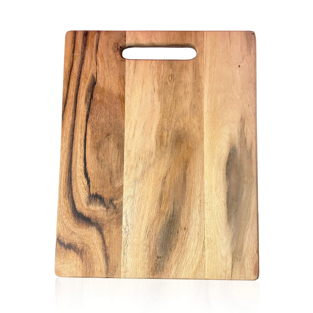 Acacia Wood Cutting Board, Handle Wooden Charcuterie Board, Cheese and Bread Serving Tray, Chopping Board For Food and Vegetables (14 x11x0.75)