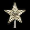 Northlight LED Lighted Glitter Star Christmas Tree Topper Warm White Lights, 9", Silver view 2
