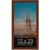 wallsthatspeak 12x23 Dark Walnut Rustic Pine Picture Frame for Puzzles Posters Photos or Artwork view 1