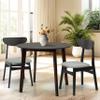 Wickerix Set of 4 Solid Wood Yumiko Dining Kitchen Modern Side Chairs w/Padded Seat, Espresso Color view 2