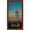 wallsthatspeak 14x28 Dark Walnut Rustic Pine Picture Frame for Puzzles Posters Photos or Artwork view 1