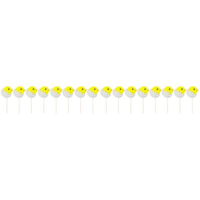48 pcs Decorations Chick Cuake Adorable Toppers Easter Birthday Pick Decoration Shower Food Party Dessert Decor for Cake Baby Girl/Chicken Supplies Picks