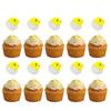48 pcs Decorations Chick Cuake Adorable Toppers Easter Birthday Pick Decoration Shower Food Party Dessert Decor for Cake Baby Girl/Chicken Supplies Picks view 2