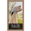 wallsthatspeak 6x16 Brown Barnwood Picture Frame for Puzzles Posters Photos or Artwork view 1