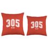 305 Miami FL Arched Athletic Design Throw Pillow view 3