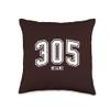 305 Miami FL Arched Athletic Design Throw Pillow view 1