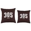 305 Miami FL Arched Athletic Design Throw Pillow view 3