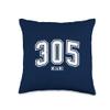 305 Miami FL Arched Athletic Design Throw Pillow view 1