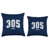 305 Miami FL Arched Athletic Design Throw Pillow view 3