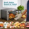 Elite Gourmet ETO2530M Double French Door Countertop Toaster Oven, Bake, Broil, Toast, Keep Warm, Fits 12" pizza, 25L capacity, Stainless Steel & Black view 4