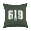 619 SDCA San Diego CA Arched Athletic Design Throw Pillow view 1