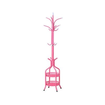 Coat Rack Freestanding Floor Coat Rack Metal Freestanding Coat Rack Bedroom Living Room Corner Heavy Duty Coat Rack with Storage Basket Hallway/Entrance Hanger Brackets (Color : B)