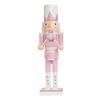 Pinnacle Peak Trading Company Pink Splendor Drummer with Staff Wooden Christmas Nutcracker 15 Inch view 2