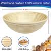 10 Inch Round Bread Banneton Proofing Basket Set of 2 Sourdough Proofing Basket kit for Artisanal Baking Bread Making Tools For Professional & Home Bakers (10 inch round- 2 pack) view 2
