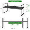 Expandable Kitchen Cabinet Shelf Organizer Rack Heavy Duty Metal Spice Rack Stackable Kitchen Counter Storage Shelf for Kitchen Cabinet Pantry Bathroom (Black - 16.5"-27" L x 10.2" W x 9.6" H - 2Pack) view 2