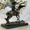 Bronze Sculpture Statue Western Old West Cowboy on Horse Marble Base Figurine Sale Gift Handmade Artwork Sale Deal by Think Bronze view 4