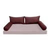 Prolinemax Style V2 Twin Size Velvet Knife Edge Indoor Daybed Bolster Pillow Cushion Fitted Sheet |Cover ONLY| AD368 view 1