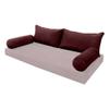 Prolinemax Style V2 Twin Size Velvet Knife Edge Indoor Daybed Bolster Pillow Cushion Fitted Sheet |Cover ONLY| AD368 view 2