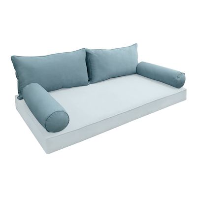 Cover ONLY Model V2 Twin Velvet Same Pipe Indoor Daybed Cushion Bolster - AD355