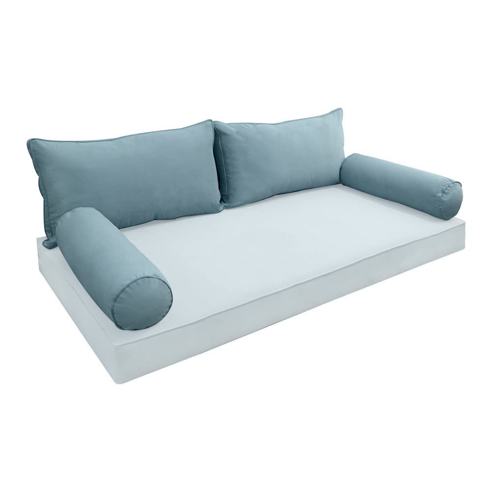 Cover ONLY Model V2 Twin Velvet Same Pipe Indoor Daybed Cushion Bolster - AD355