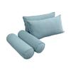 Cover ONLY Model V2 Twin Velvet Same Pipe Indoor Daybed Cushion Bolster - AD355 view 3