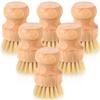 Nuenen 12 Packs Bamboo Dish Scrub Brushes Wooden Scrubbers Set Kitchen Dishwashing Scrubber with Natural Sisal Bristles for Iron Pot Pan Sink view 1