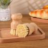 Nuenen 12 Packs Bamboo Dish Scrub Brushes Wooden Scrubbers Set Kitchen Dishwashing Scrubber with Natural Sisal Bristles for Iron Pot Pan Sink view 2
