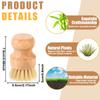Nuenen 12 Packs Bamboo Dish Scrub Brushes Wooden Scrubbers Set Kitchen Dishwashing Scrubber with Natural Sisal Bristles for Iron Pot Pan Sink view 3