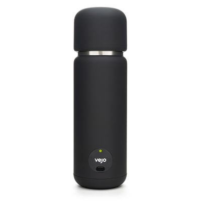 VEJO 12oz Electric Protein Shaker Bottle USB Rechargeable Powder Mixer for Protein Shakes, Pre-Workout, Creatine | No Clumps, No Ball | 6-Blade Blending | BPA-Free | Gym Bag Travel Size | Black