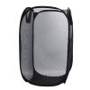 HONOMA Sturdy Mesh Laundry Hamper Basket Bag,Pop up Basket with Side Pocket for Laundry Room, Bathroom, Kids Room, College Dorm or Travel (Pop Vertical, Black) view 1