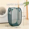 HONOMA Sturdy Mesh Laundry Hamper Basket Bag,Pop up Basket with Side Pocket for Laundry Room, Bathroom, Kids Room, College Dorm or Travel (Pop Vertical, Black) view 4