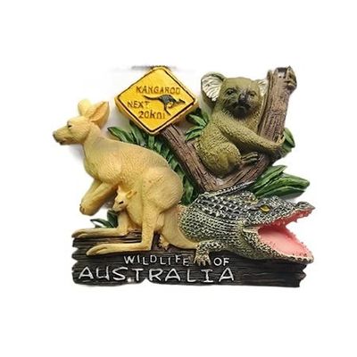 Australia Fridge Magnet New Zealand Koala Husky Shark Tourism Magnets Melbourne Tourist Souvenirs Magnetic Refrigerator Stickers Home Decorations Gift (Color : Kangaroos Koala)