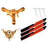 Microheli CNC Triple Red Carbon Plastic Blades Conversion Set (Gold) - Blade Infusion 180 view 1
