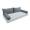 Cover ONLY Model V2 Twin Velvet Same Pipe Indoor Daybed Cushion Bolster - AD347 view 1