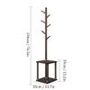 Coat Rack Freestanding Floor-Standing Coat Rack Creative Single-Pole Vertical Coat Rack Living Room Bedroom Heavy-Duty with Bench Coat Rack Hallway/Entrance Hanger Brackets (Size : Medium) view 2
