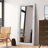 AAZZKANG Wall Mirror Full Length Rustic Wood Framed Floor Mirrors 58"x24" Rectangle Large Full Body for Bedroom Living Room Entryway Dressing Room White view 1