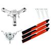 MICROHELI CNC Triple Red Carbon Plastic Blades Conversion Set - Blade Infusion 180 view 1