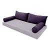 Prolinemax Style V2 Twin Size Velvet Pipe Trim Indoor Daybed Bolster Pillow Cushion Fitted Sheet |Cover ONLY| AD339 view 2