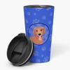 Caroline's Treasures WDK1039TBL215 Dachshund Red #1 Stainless Steel 16 oz Tumbler, Blue Insulated Tumbler with Lid, Cute Travel Cup for Coffee, Cocktails, Gift Men, Dad, Women, Mother view 1
