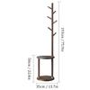BNNP Coat Rack Freestanding Household Floor-Mounted Coat Rack Living Room Bedroom Bedside Double-Layer Rack Coat Rack Suitable for Handbag Clothes Hallway/Entrance Hanger Brackets (Size : Medium) view 2