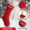 CRSTAFU 5Pcs Christmas Stocking PersonalizedCustom Name Family Christmas Stocking, 18 inch Large Knitted Xmas Stocking for Christmas Holiday Fireplace Decoration view 4