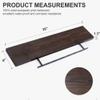 Axeman Floating Shelves for Wall Set of 2-36 Inch Wide x 8 Inch Deep Solid Pine Wood Shelves for Wall - Rustic Floating Wood Shelves for Living Room Bedroom Laundry Room Farmhouse, Dark Walnut view 3