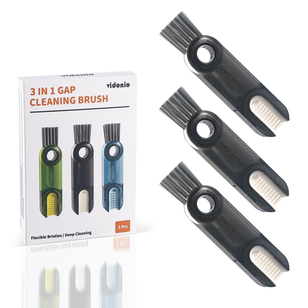 3 in 1 Cup Lid Gap Cleaning Brush Set, Multifunctional Insulation Bottle Cleaning Tools, Mutipurpose Tiny Silicone Cup Holder Cleaner, Home Kitchen Cleaning Tools