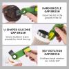 3 in 1 Cup Lid Gap Cleaning Brush Set, Multifunctional Insulation Bottle Cleaning Tools, Mutipurpose Tiny Silicone Cup Holder Cleaner, Home Kitchen Cleaning Tools view 2
