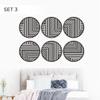 Acepunch Wall Sculptures 6 Real Wood Art Premium Elegant Modern Abstarct Lines Hanging Design Ideal Gift for Home Living Room Bathroom & Office Zen Black Wall Decor 20x20in AP1289 view 2